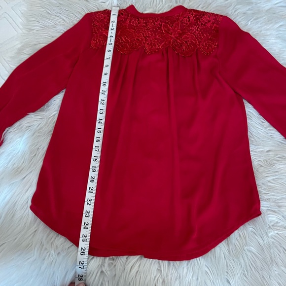 NWOT | Banana Republic | Red Blouse | Lace Detail - Picture 13 of 13